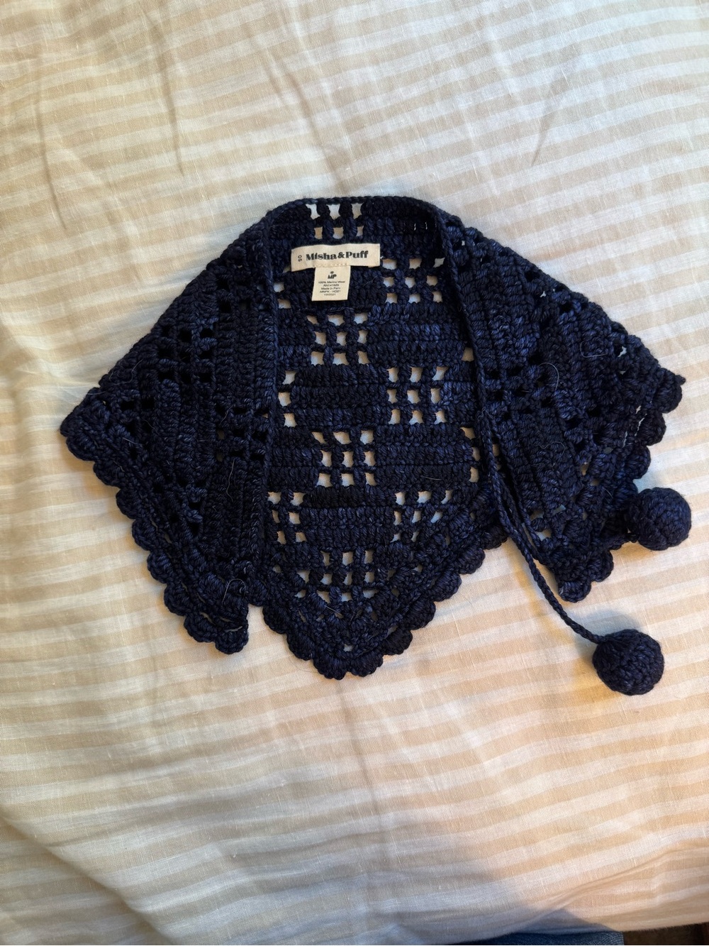Misha & Puff kids scarf, OS, Navy